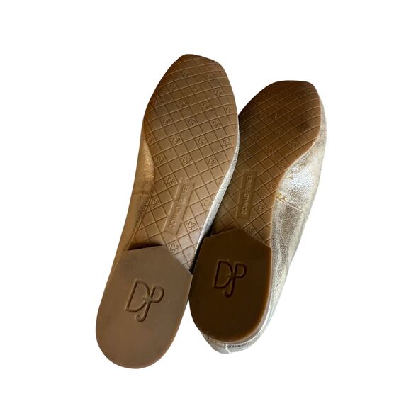 Donald J Pliner Metallic Gold Comfort Slip on Haro Loafers 8 - Picture 5 of 9